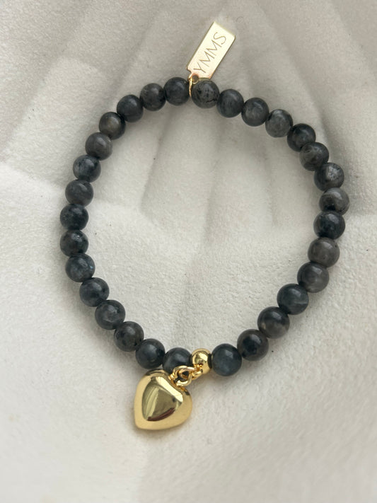 Armbandje donkergrijs klein