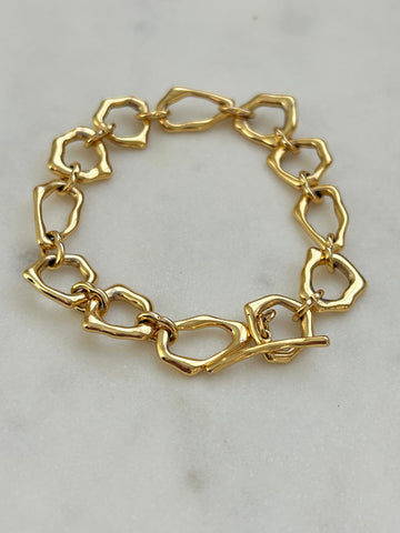 Vergulde schakelarmband