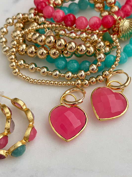 Pink Jade Heart