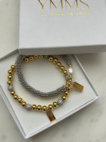 Set Silver & Gold armbanden