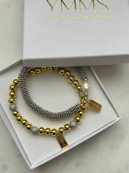 Set Silver & Gold armbanden