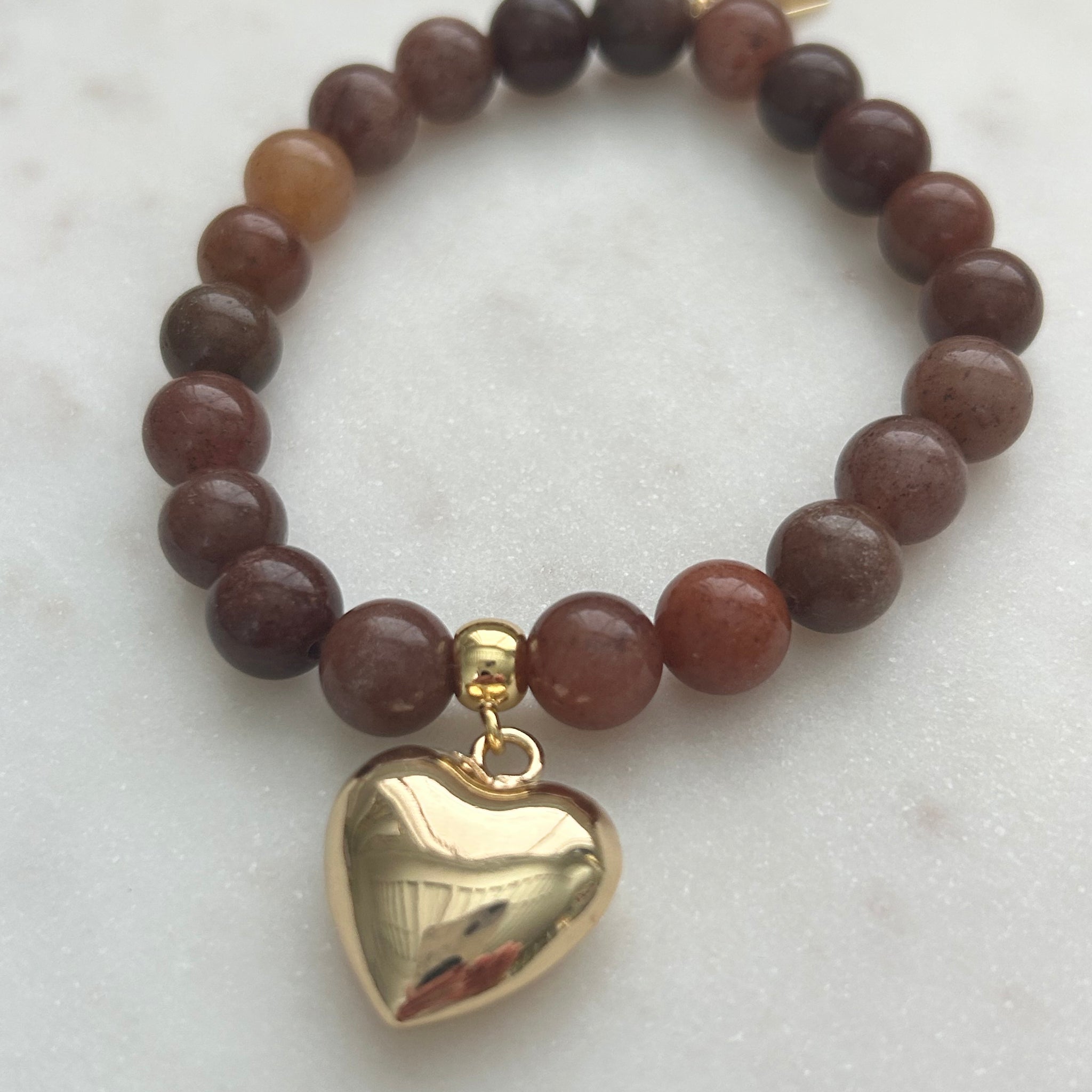 Armbandje licht bruintinten groot