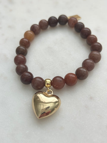 Armbandje licht bruintinten groot