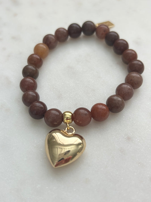 Armbandje licht bruintinten groot