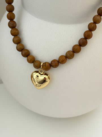 Gemstone ketting Lichtbruin