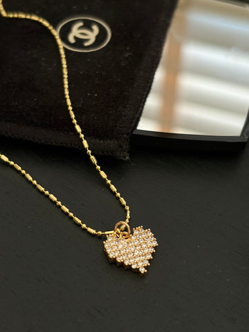 Ketting diamond heart