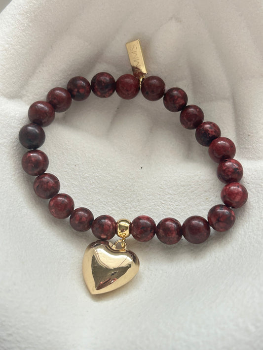 Armbandje Bordeaux groot