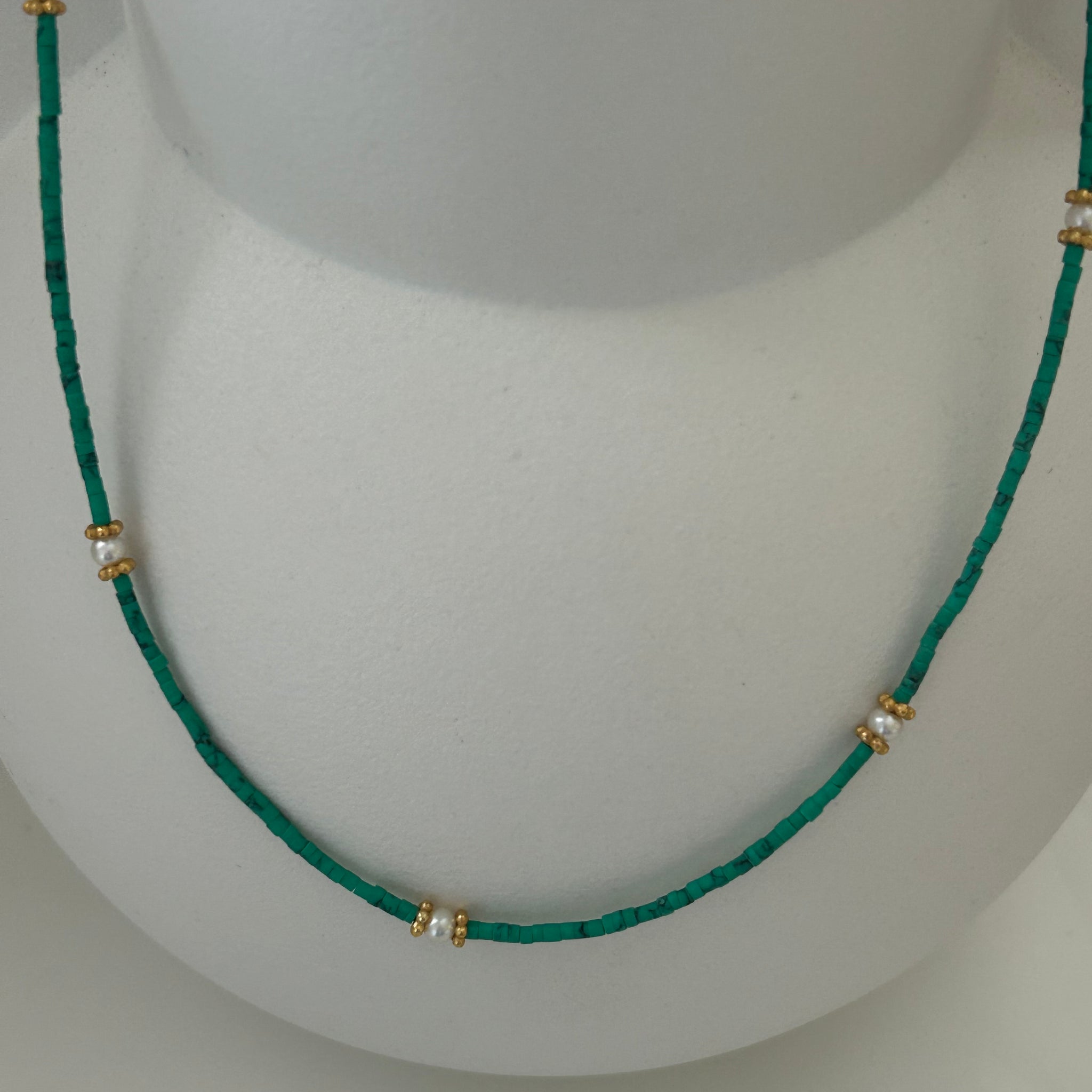 Kraaltjes ketting turquoise
