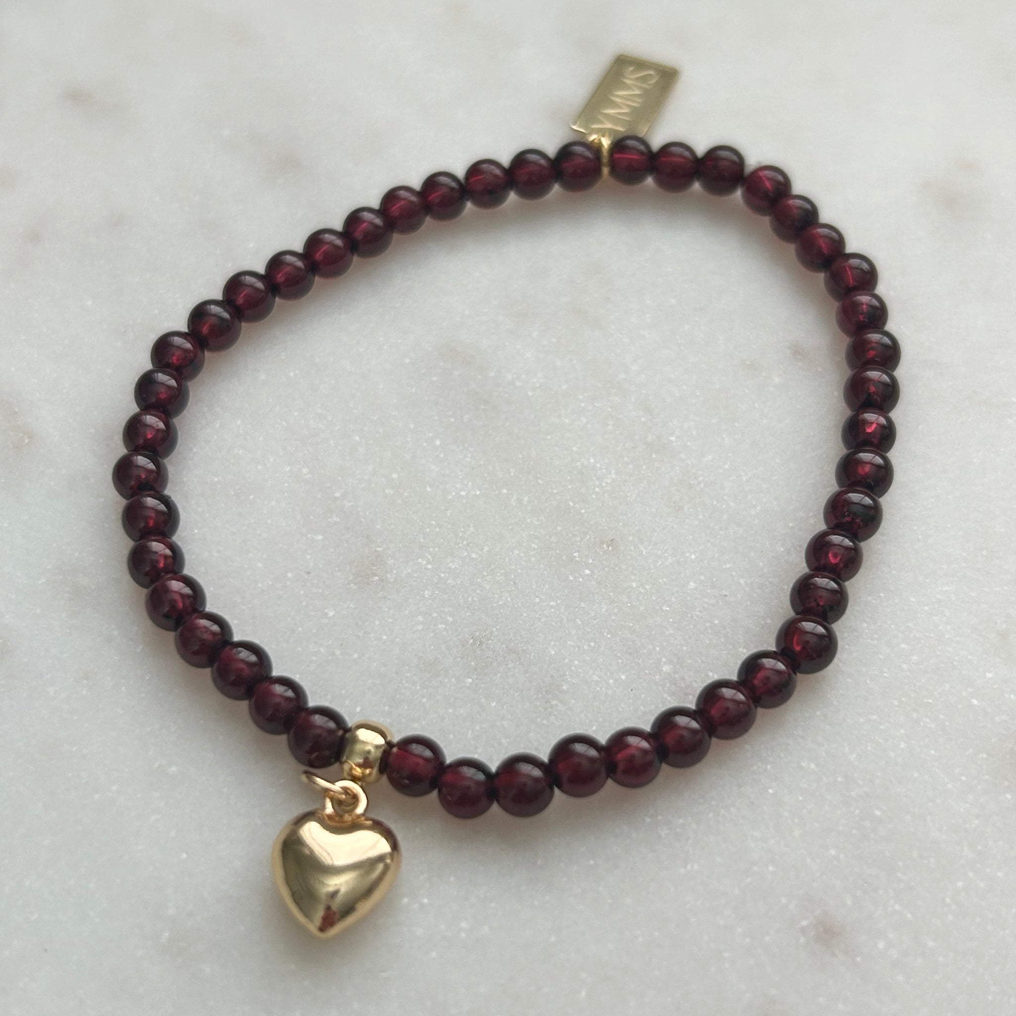 Armbandje bordeaux (granaat) klein