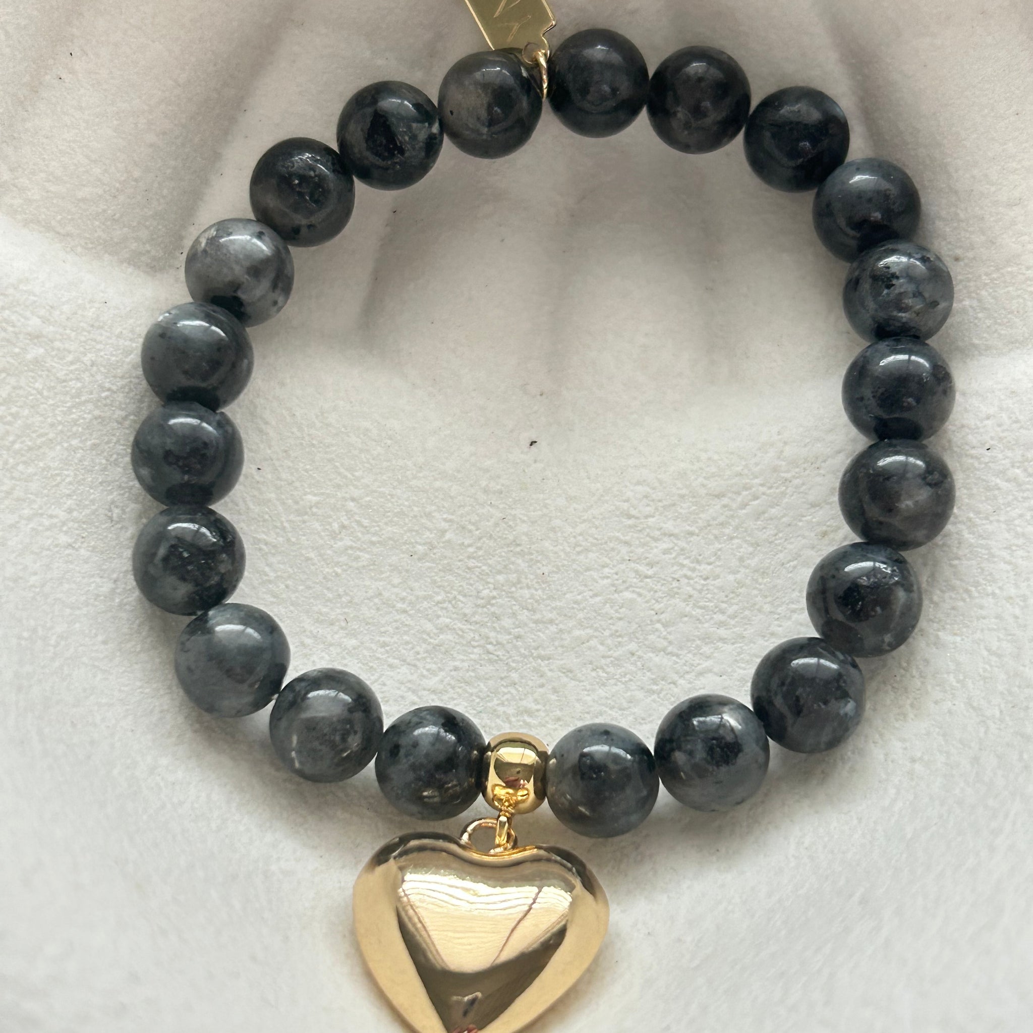 Armbandje donkergrijs groot