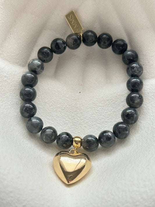 Armbandje donkergrijs groot