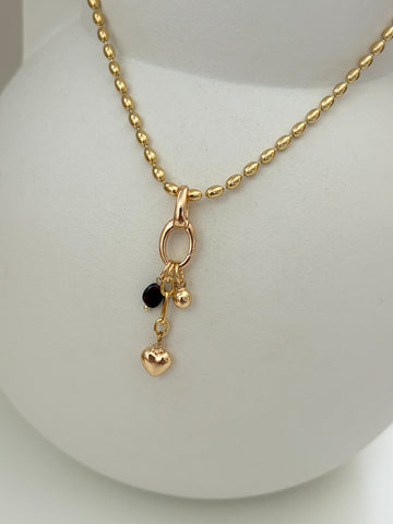 Ketting Hartje Bordeaux