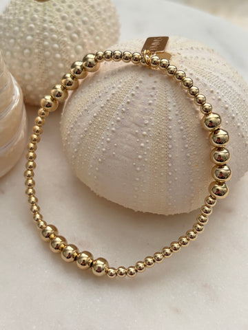 Armbandje gold-filled, kralen 5-3