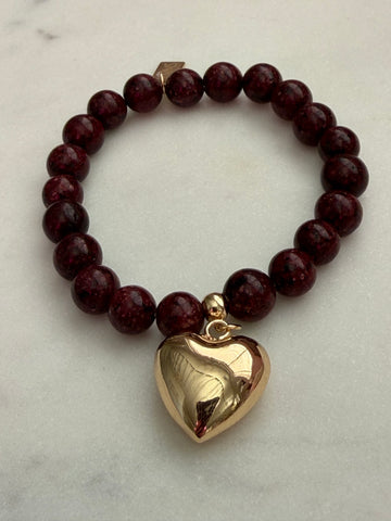 Armbandje Bordeaux groot