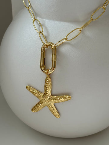 Lange grove Schakelketting met grote zeester