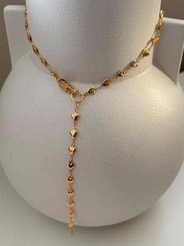 Ketting kleine hartjes lang