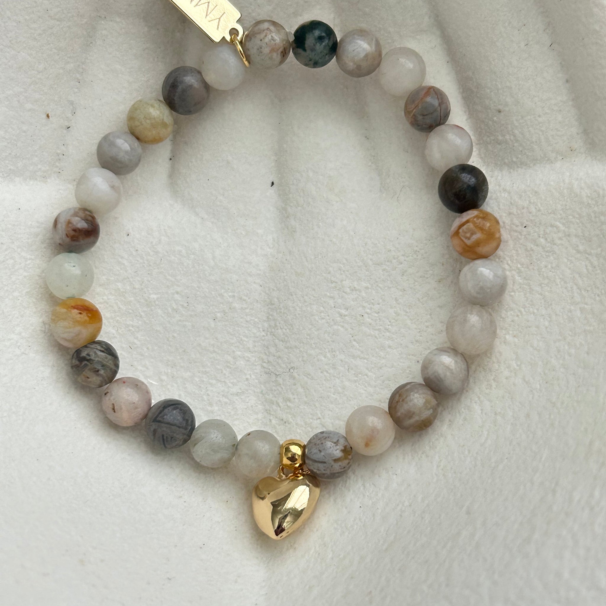 Armband gemêleerd grijs/bruin