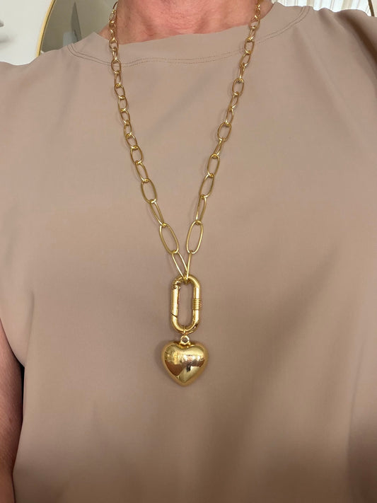 Lange ketting groot hart
