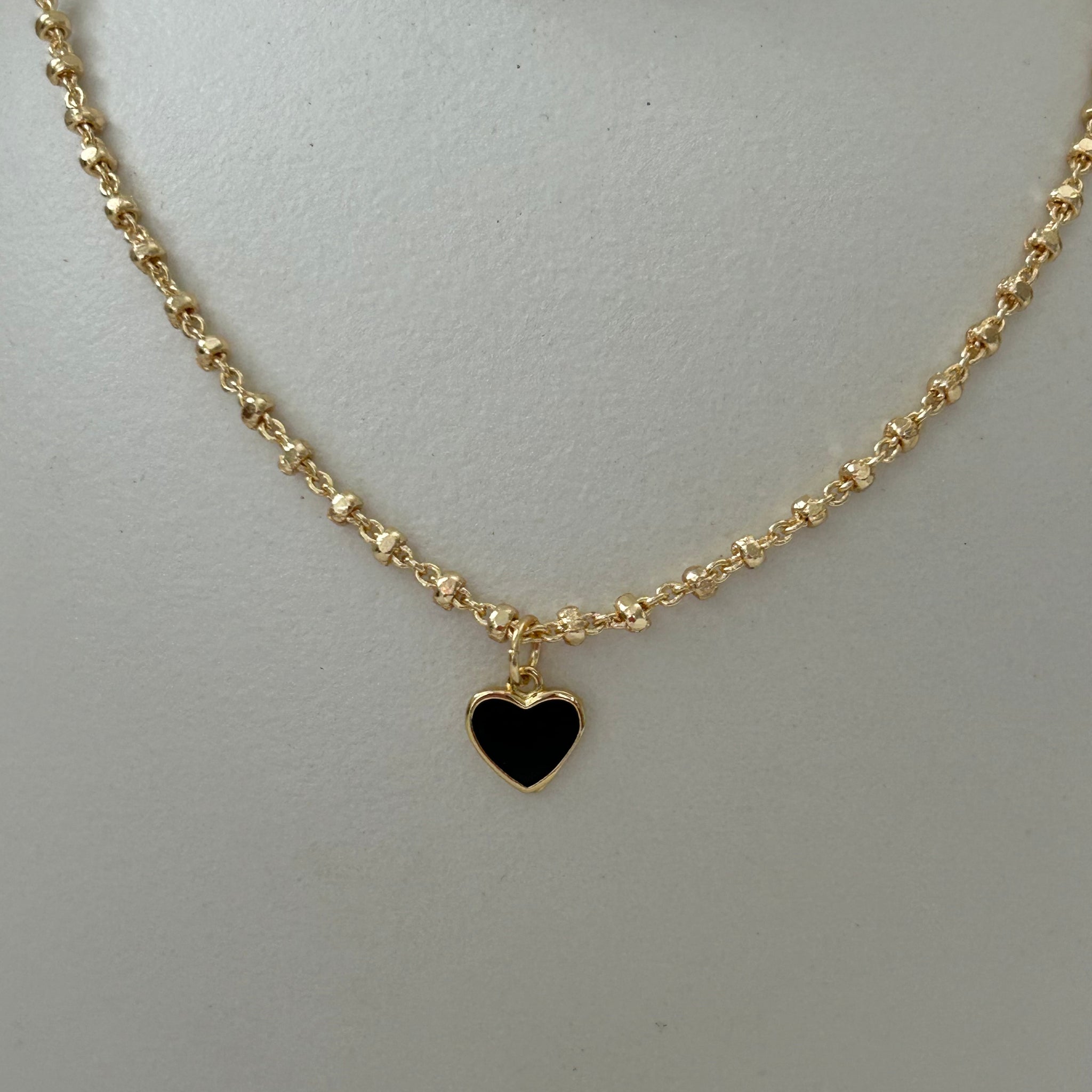 Ketting klein hartje zwart