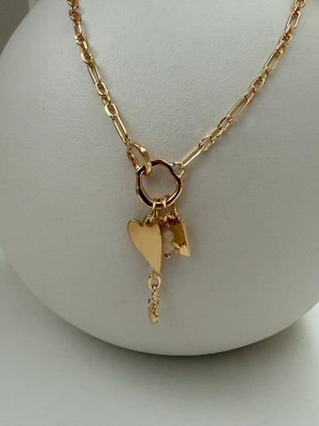 Ketting Hart witte maansteentjes