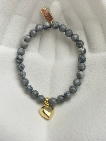 Armbandje lichtgrijs klein