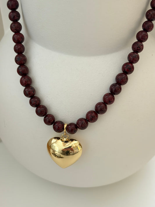 Gemstone ketting Bordeaux