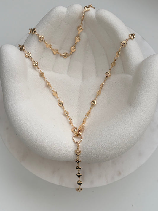 Ketting kleine hartjes lang