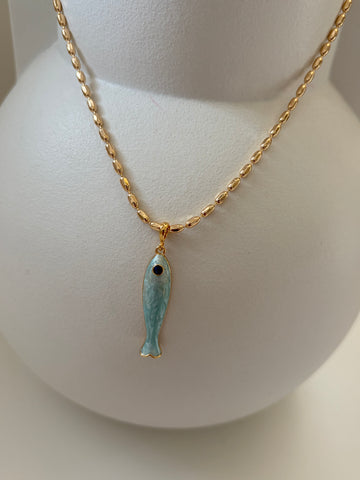 Ketting Vis lichtblauw