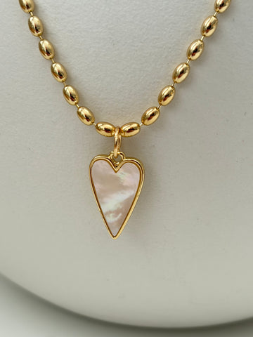 Ketting Hart parelmoer