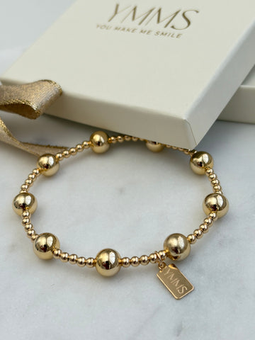 Armbandje 8/3 mm kralen