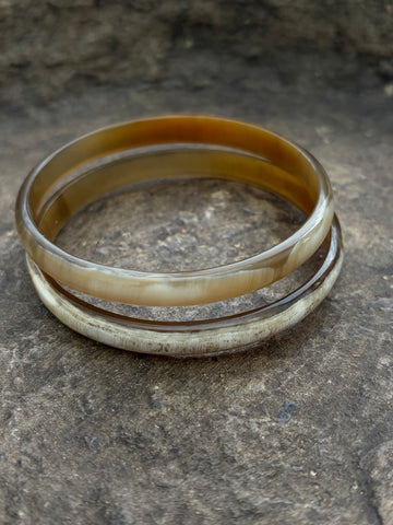 Buffelhoorn armbandenset 4