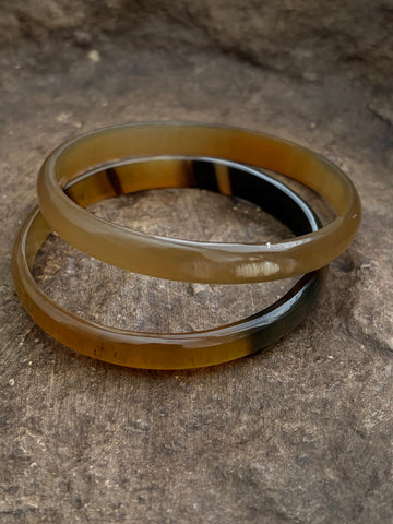 Buffelhoorn armbanden set 2