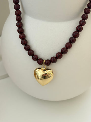 Gemstone ketting Bordeaux
