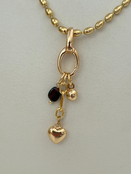 Ketting Hartje Bordeaux