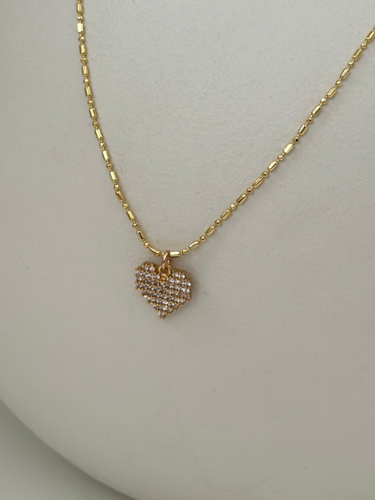 Ketting diamond heart