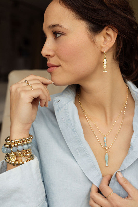 Ketting Vis lichtblauw