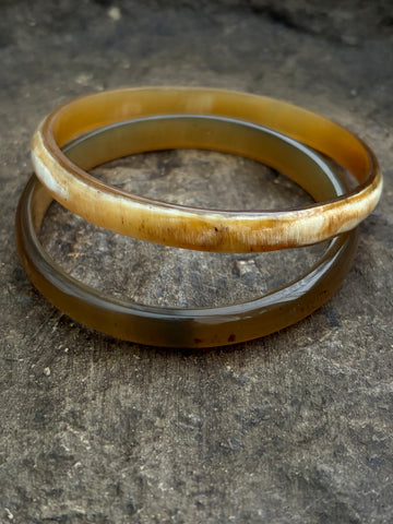 Buffelhoorn armbanden set 4