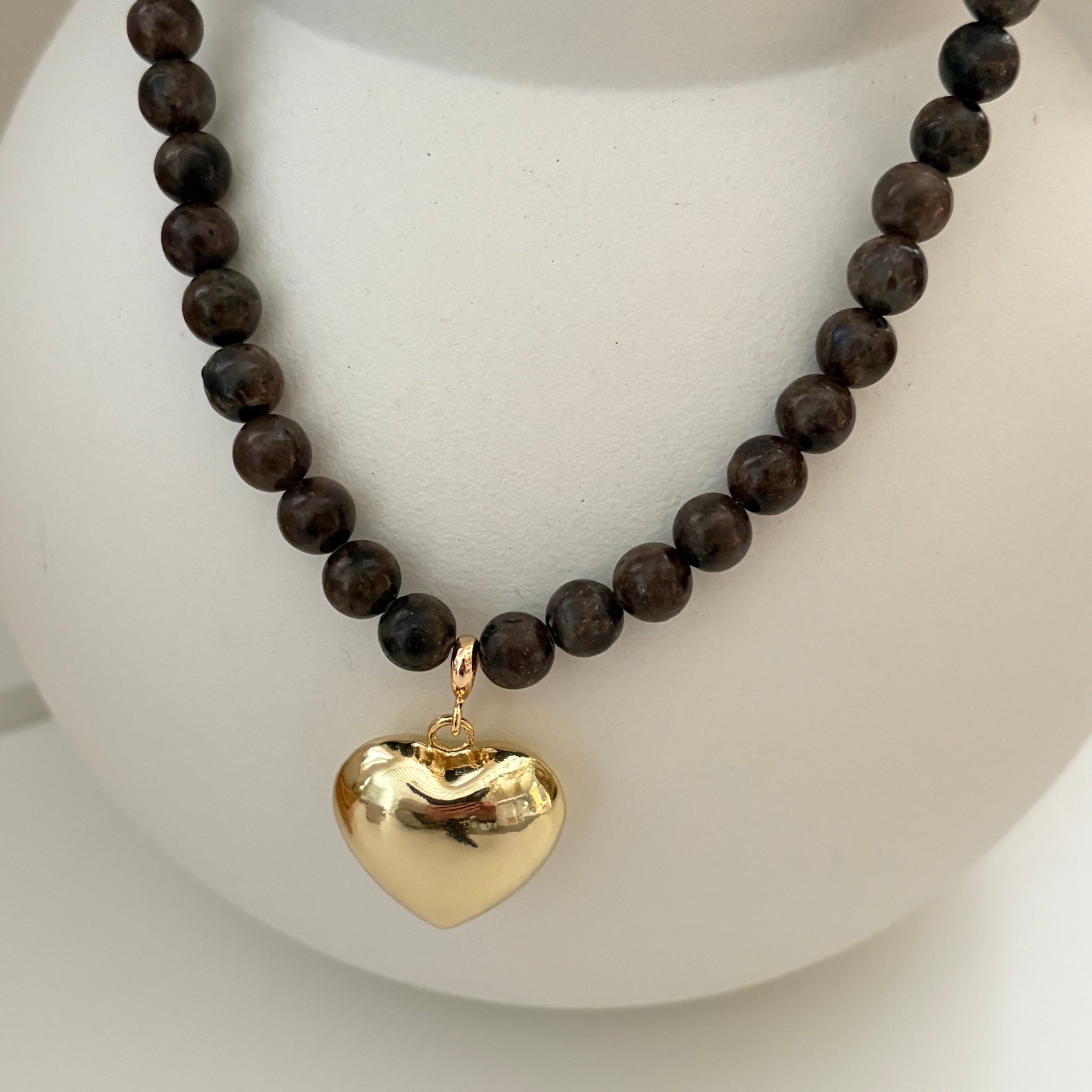 Gemstone ketting Donkerbruin