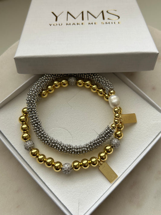 Set Silver & Gold armbanden